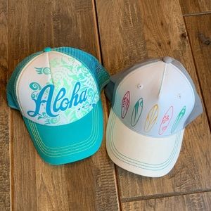Set of two adjustable beach baseball caps. Like new condition.